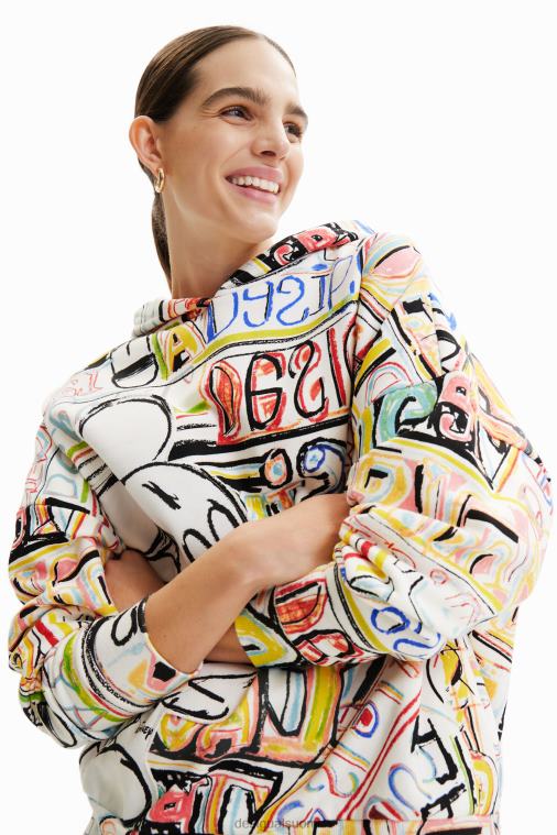 Disneyn mikki hiiri kuvitus collegepaita Desigual naiset F4V04920 vaatetus