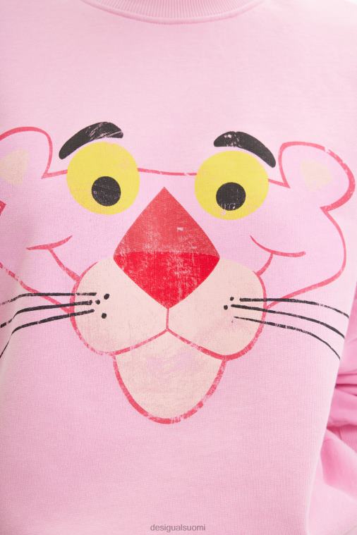 ahdistunut pinkki pantteri collegepaita Desigual naiset F4V04952 vaatetus