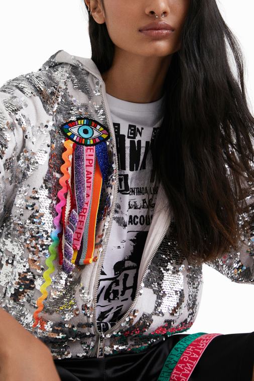 johnson hartig paljetoitu huppari Desigual naiset F4V041098 vaatetus