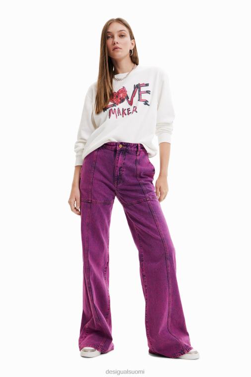 kirjailtu viestipaita Desigual naiset F4V04631 vaatetus