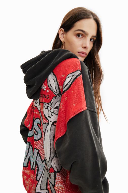oversize bugs bunny collegepaita Desigual naiset F4V04943 vaatetus